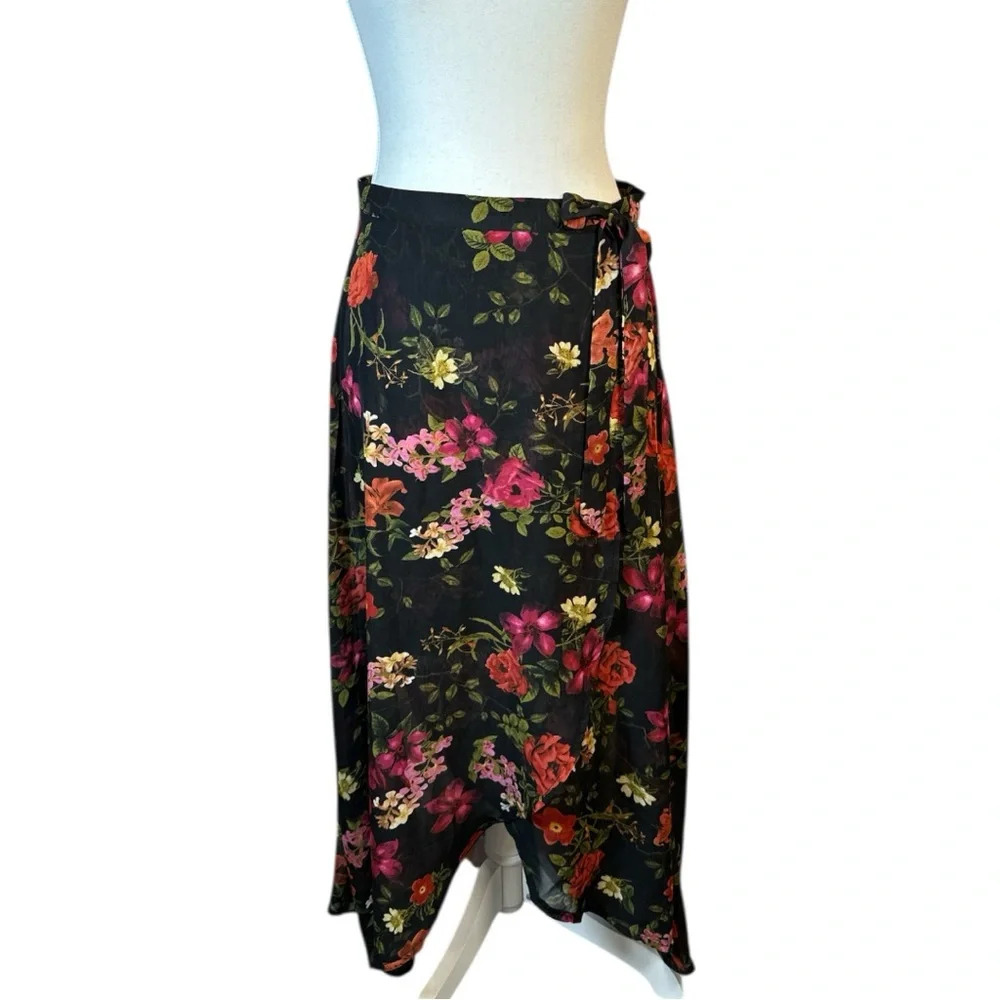 Know One Cares Asymmetrical Midi Wrap Skirt - Picture 5 of 5